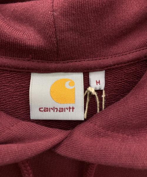 CarHartt（カーハート）CarHartt (カーハート) Hooded College Sweatshirt（フーデッド カレッジ スウェットシャツ ワインレッド サイズ:Mの古着・服飾アイテム