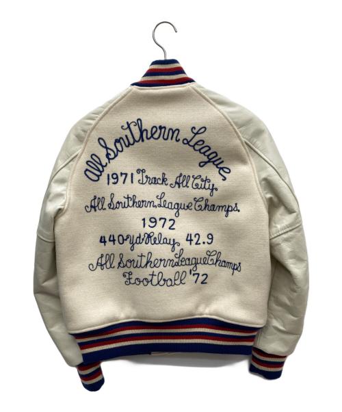 whitesville（ホワイツビル）whitesville (ホワイツビル) スタジャン ホワイト サイズ:38の古着・服飾アイテム