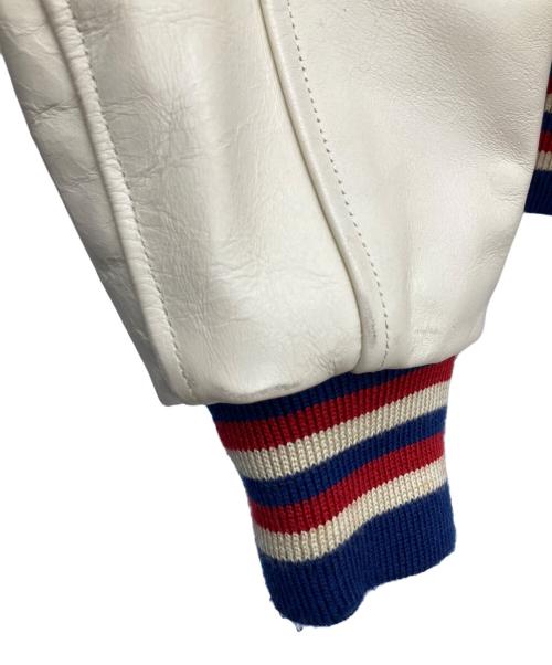 whitesville（ホワイツビル）whitesville (ホワイツビル) スタジャン ホワイト サイズ:38の古着・服飾アイテム