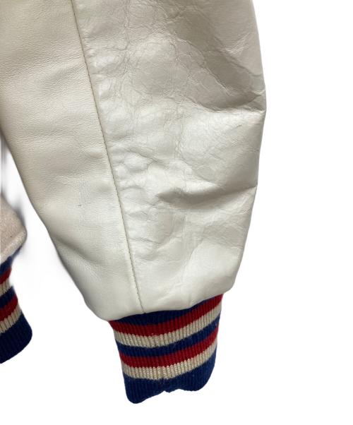 whitesville（ホワイツビル）whitesville (ホワイツビル) スタジャン ホワイト サイズ:38の古着・服飾アイテム