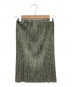 PLEATS PLEASEプリーツプリーズ）の古着「プリーツスカート」｜グリーン