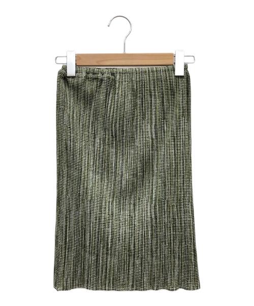 PLEATS PLEASE（プリーツプリーズ）PLEATS PLEASE (プリーツプリーズ) プリーツスカート グリーン サイズ:3の古着・服飾アイテム