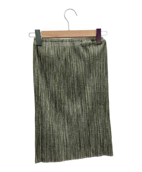 PLEATS PLEASE（プリーツプリーズ）PLEATS PLEASE (プリーツプリーズ) プリーツスカート グリーン サイズ:3の古着・服飾アイテム