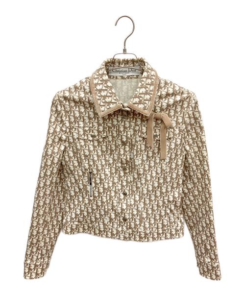 Christian Dior（クリスチャン ディオール）Christian Dior (クリスチャン ディオール) トロッタージャケット ホワイト×ベージュ サイズ:SIZE42の古着・服飾アイテム