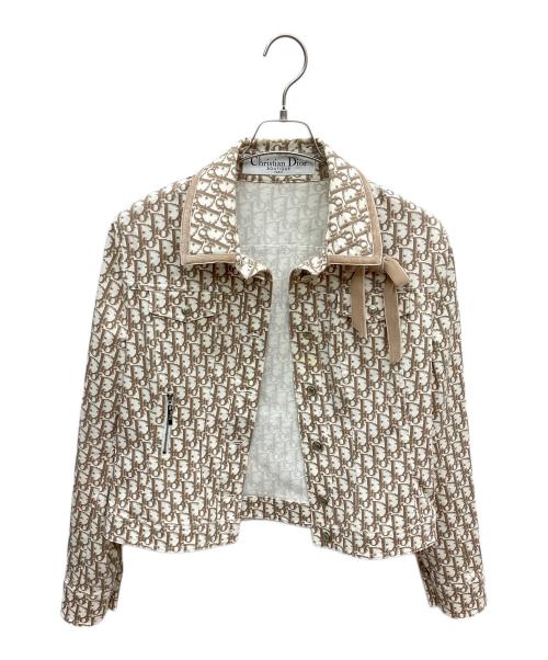 Christian Dior（クリスチャン ディオール）Christian Dior (クリスチャン ディオール) トロッタージャケット ホワイト×ベージュ サイズ:SIZE42の古着・服飾アイテム