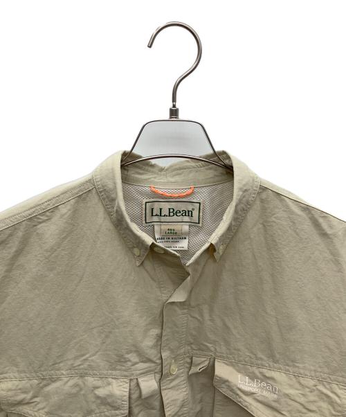 L.L.Bean（エルエルビーン）L.L.Bean (エルエルビーン) フライフィッシングシャツ ベージュ サイズ:Lの古着・服飾アイテム