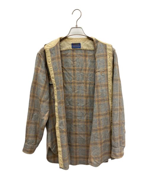 PENDLETON（ペンドルトン）PENDLETON (ペンドルトン) 長袖シャツ ブラウン×グレー サイズ:Mの古着・服飾アイテム