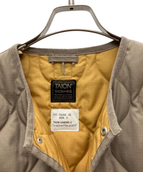 TAION（タイオン）TAION (タイオン) キルティングジャケット ブラウン サイズ:XSの古着・服飾アイテム