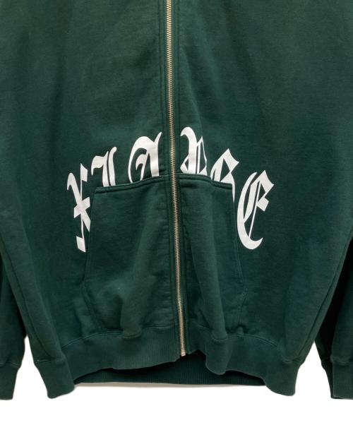 X-LARGE（エクストララージ）X-LARGE (エクストララージ)  オールドイングリッシュロゴ ジップフーデッドスウェットシャツ グリーン サイズ:XLの古着・服飾アイテム