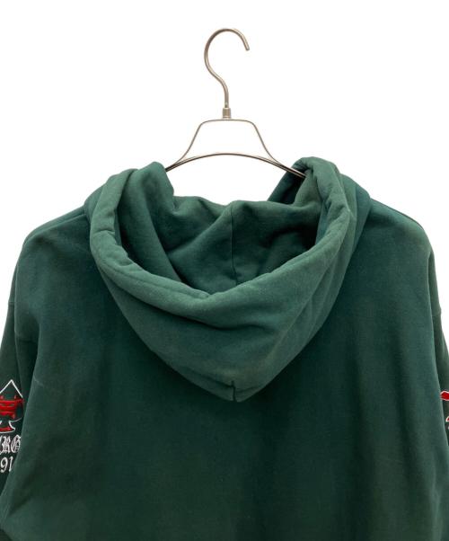 X-LARGE（エクストララージ）X-LARGE (エクストララージ)  オールドイングリッシュロゴ ジップフーデッドスウェットシャツ グリーン サイズ:XLの古着・服飾アイテム