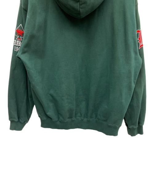 X-LARGE（エクストララージ）X-LARGE (エクストララージ)  オールドイングリッシュロゴ ジップフーデッドスウェットシャツ グリーン サイズ:XLの古着・服飾アイテム