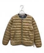 DANTONダントン）の古着「クルーネックインナーダウンジャケット」｜ベージュ