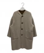 LE GLAZIKル グラジック）の古着「ウールリバーリバーシブルコート」｜ブラウン