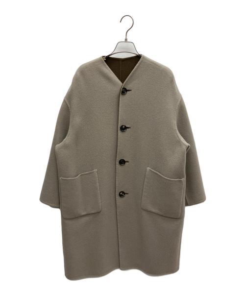 LE GLAZIK（ル グラジック）LE GLAZIK (ル グラジック) ウールリバーリバーシブルコート ブラウン サイズ:36の古着・服飾アイテム