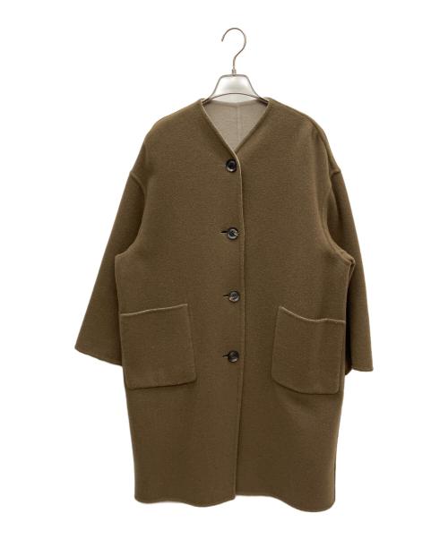 LE GLAZIK（ル グラジック）LE GLAZIK (ル グラジック) ウールリバーリバーシブルコート ブラウン サイズ:36の古着・服飾アイテム