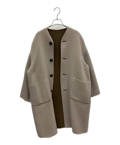 LE GLAZIK（ル グラジック）LE GLAZIK (ル グラジック) ウールリバーリバーシブルコート ブラウン サイズ:36の古着・服飾アイテム