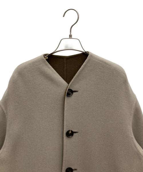 LE GLAZIK（ル グラジック）LE GLAZIK (ル グラジック) ウールリバーリバーシブルコート ブラウン サイズ:36の古着・服飾アイテム