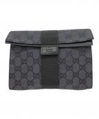 GUCCIグッチ）の古着「GGキャンバスポーチ」｜ブラック