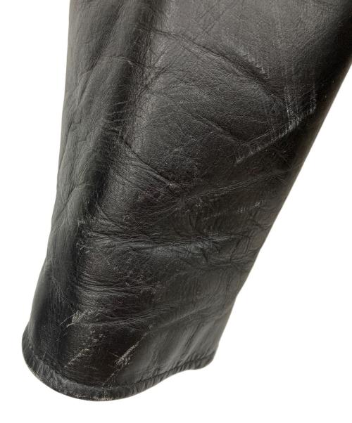 AMERICAN NOSTALGIA（アメリカンノスタルジア）AMERICAN NOSTALGIA (アメリカンノスタルジア) シングルライダースジャケット ブラック サイズ:XLの古着・服飾アイテム