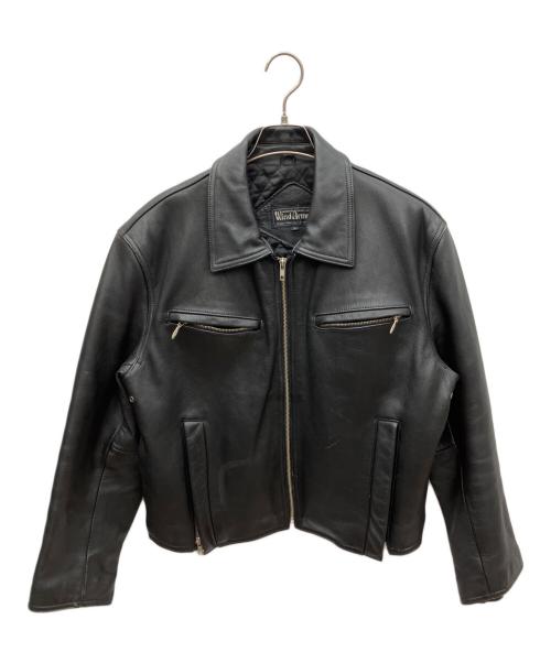 Wind Armor（ウィンドアーマー）Wind Armor (ウィンドアーマー) レザージャケット ブラック サイズ:Ｌの古着・服飾アイテム