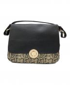 COLE HAANコールハーン）の古着「ターンロールトップハンドルバッグ」｜ブラック