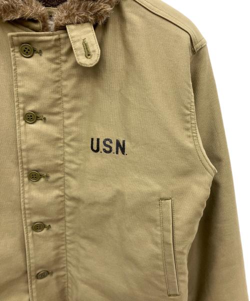 HOUSTON（ヒューストン）HOUSTON (ヒューストン) デッキジャケット カーキ サイズ:Sの古着・服飾アイテム