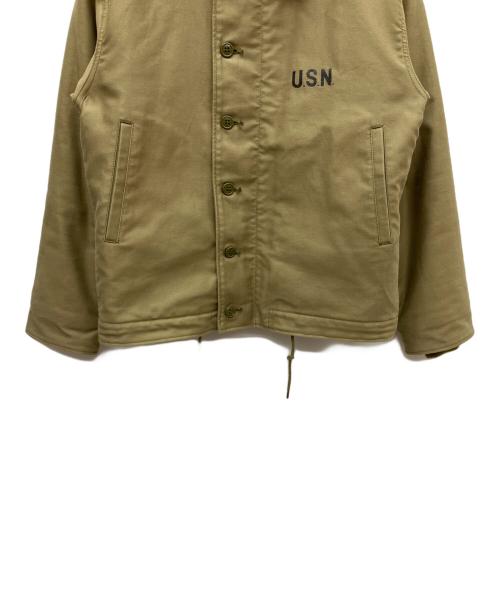 HOUSTON（ヒューストン）HOUSTON (ヒューストン) デッキジャケット カーキ サイズ:Sの古着・服飾アイテム