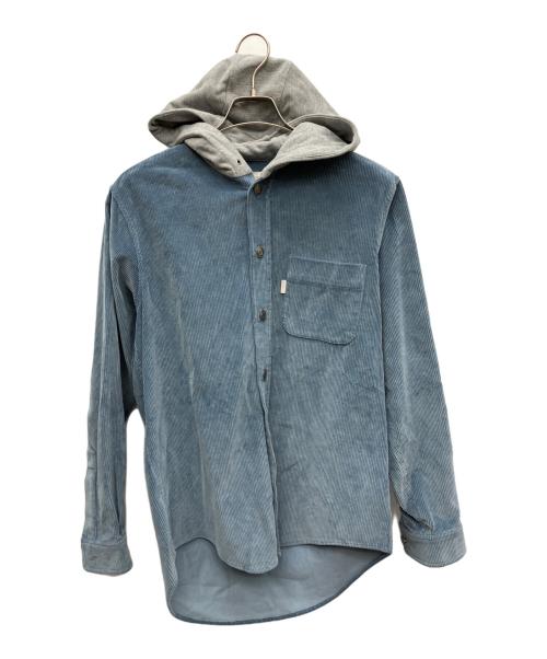 Aime Leon Dore（エメ レオン ドレ）Aime Leon Dore (エメ レオン ドレ) 切替パーカー ブルー×グレー サイズ:Sの古着・服飾アイテム