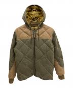 Eddie Bauerエディーバウアー）の古着「スカイライナーダウンジャケット」｜カーキ×ブラウン