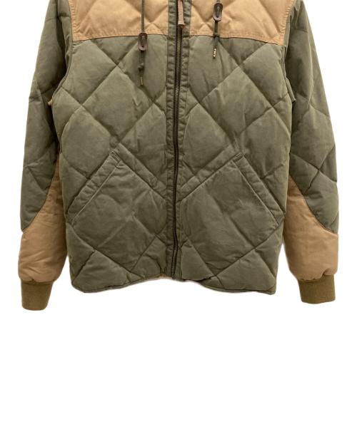 Eddie Bauer（エディーバウアー）Eddie Bauer (エディーバウアー) スカイライナーダウンジャケット カーキ×ブラウン サイズ:Sの古着・服飾アイテム