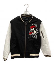 MOBSTYLES（モブスタイル）の古着「スタジャン」｜ブラック×ホワイト