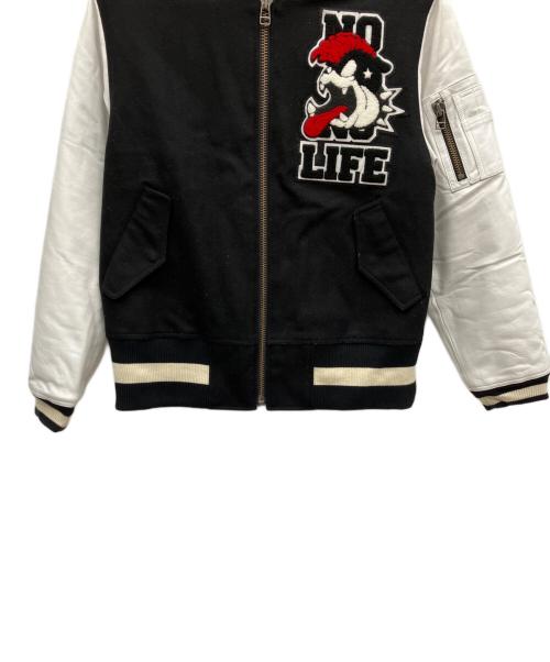 MOBSTYLES（モブスタイル）MOBSTYLES (モブスタイル) スタジャン ブラック×ホワイト サイズ:Mの古着・服飾アイテム