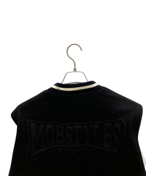 MOBSTYLES（モブスタイル）MOBSTYLES (モブスタイル) スタジャン ブラック×ホワイト サイズ:Mの古着・服飾アイテム