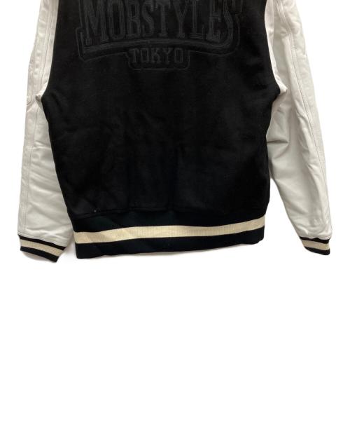 MOBSTYLES（モブスタイル）MOBSTYLES (モブスタイル) スタジャン ブラック×ホワイト サイズ:Mの古着・服飾アイテム