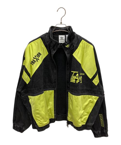 adidas（アディダス）adidas (アディダス) Adilenium シーズン 2 モトデニムジャケット ブラック×イエロー サイズ:Lの古着・服飾アイテム