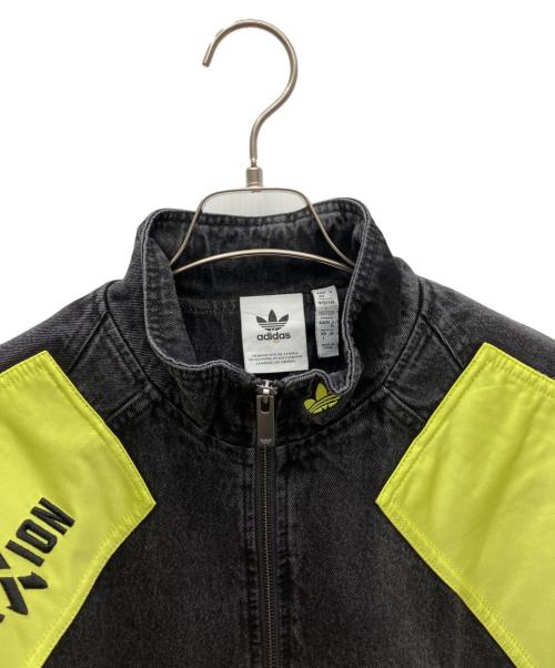adidas（アディダス）adidas (アディダス) Adilenium シーズン 2 モトデニムジャケット ブラック×イエロー サイズ:Lの古着・服飾アイテム