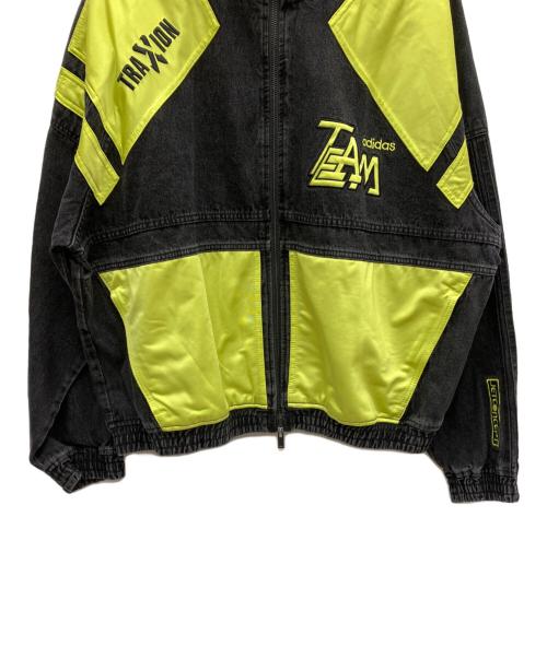adidas（アディダス）adidas (アディダス) Adilenium シーズン 2 モトデニムジャケット ブラック×イエロー サイズ:Lの古着・服飾アイテム
