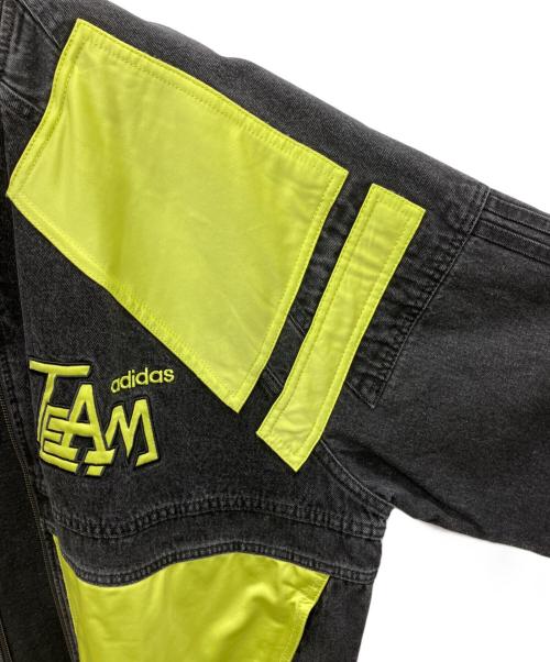adidas（アディダス）adidas (アディダス) Adilenium シーズン 2 モトデニムジャケット ブラック×イエロー サイズ:Lの古着・服飾アイテム