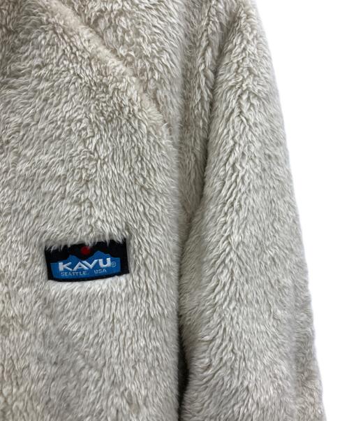 KAVU（カブー）KAVU (カブー) ファージャケット ホワイト×ネイビー サイズ:Ｌの古着・服飾アイテム