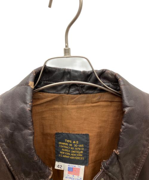 AVIREX（アヴィレックス）AVIREX (アヴィレックス) AVIREX レザージャケット サイズ:SIZE 42の古着・服飾アイテム
