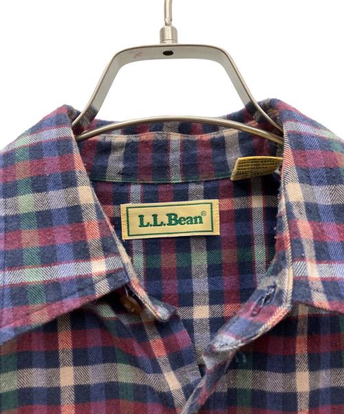 L.L.Bean（エルエルビーン）L.L.Bean (エルエルビーン) 長袖シャツ レッド×ネイビー サイズ:Mの古着・服飾アイテム