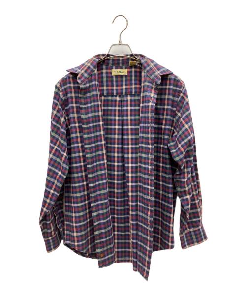 L.L.Bean（エルエルビーン）L.L.Bean (エルエルビーン) 長袖シャツ レッド×ネイビー サイズ:Mの古着・服飾アイテム