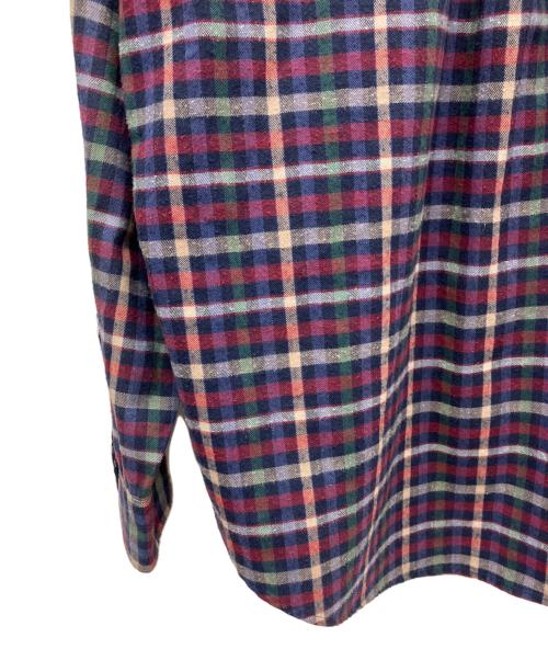 L.L.Bean（エルエルビーン）L.L.Bean (エルエルビーン) 長袖シャツ レッド×ネイビー サイズ:Mの古着・服飾アイテム