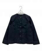 Traditional Weatherwearトラディショナルウェザーウェア）の古着「ノーカラージャケット」｜ネイビー