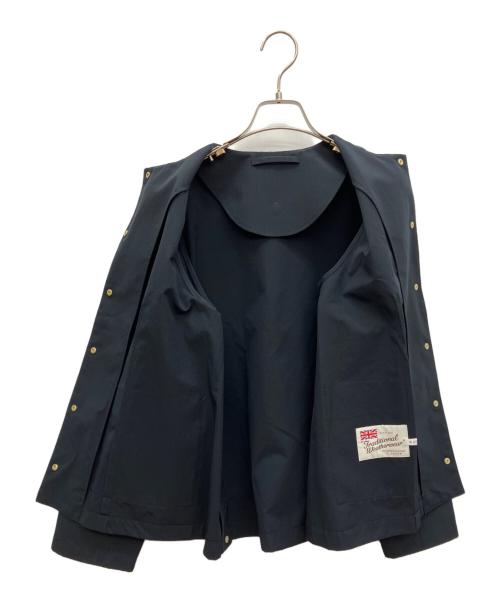 Traditional Weatherwear（トラディショナルウェザーウェア）Traditional Weatherwear (トラディショナルウェザーウェア) ノーカラージャケット ネイビー サイズ:36の古着・服飾アイテム
