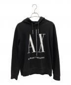 ARMANI EXCHANGEアルマーニ エクスチェンジ）の古着「プルオーバーパーカー」｜ブラック