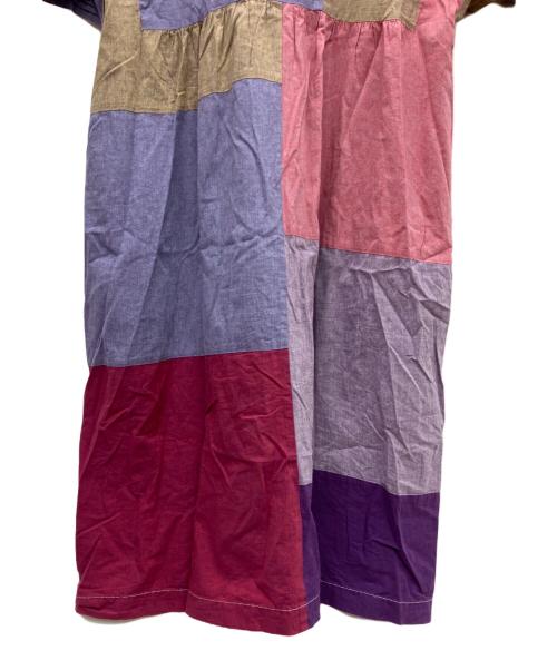 tricot COMME des GARCONS（トリココムデギャルソン）tricot COMME des GARCONS (トリココムデギャルソン) バックギャザー刺繍カットオフワンピース パープル サイズ:Mの古着・服飾アイテム