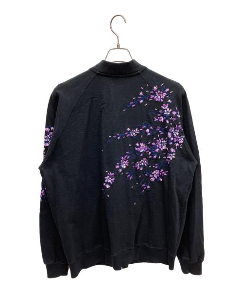 花旅楽団（ハナタビガクダン）花旅楽団 (ハナタビガクダン) ブルゾン ブラック サイズ:XLの古着・服飾アイテム