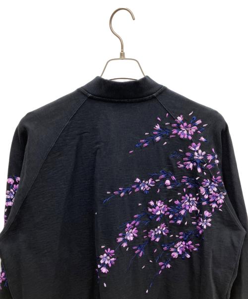 花旅楽団（ハナタビガクダン）花旅楽団 (ハナタビガクダン) ブルゾン ブラック サイズ:XLの古着・服飾アイテム