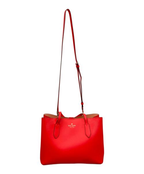 Kate Spade（ケイトスペード）Kate Spade (ケイトスペード) 2WAYショルダーバッグ レッドの古着・服飾アイテム